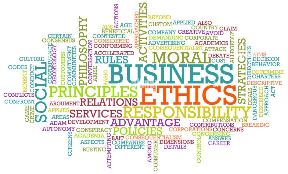 English communication and professional ethics word cloud